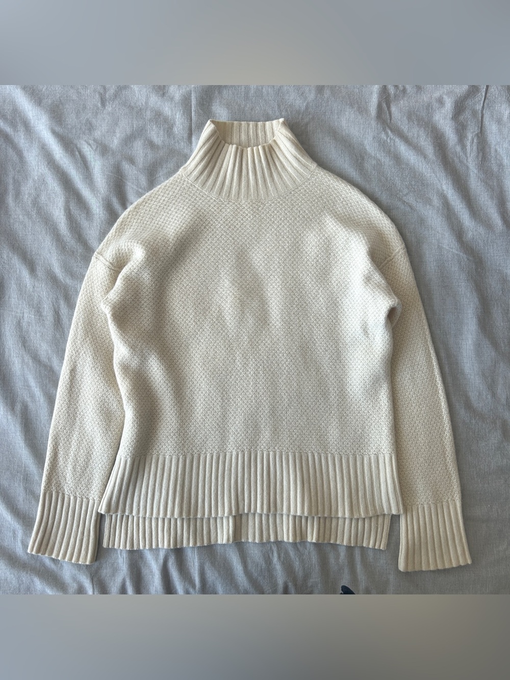 Everlane Cream Mock Turtleneck Sweater